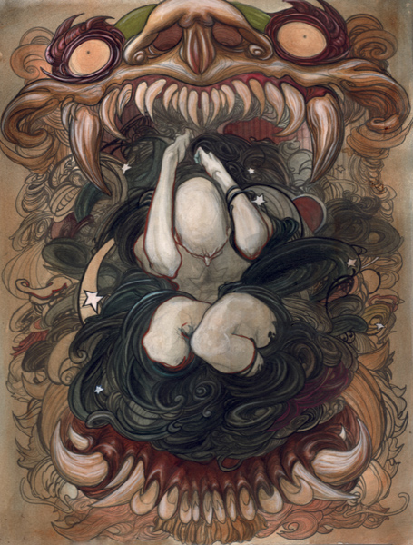 Endure - Iam8bit , mixed media on paper 16" x 18" Endure - Iam8bit , mixed media on paper 16" x 18"